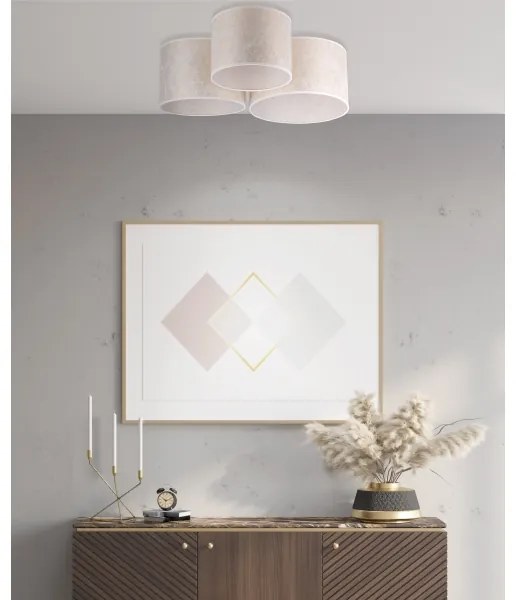 Duolla - Plafonieră ROLLER TRIO 3xE27/60W/230V alb/auriu