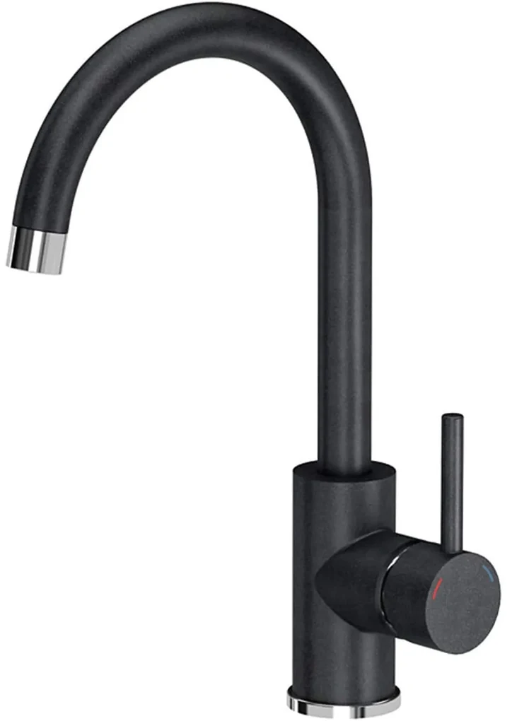 Chiuveta bucatarie Granit Nils negru set 5in1
