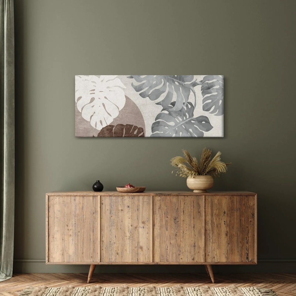 Tablou - Design cu frunze (120x50 cm)
