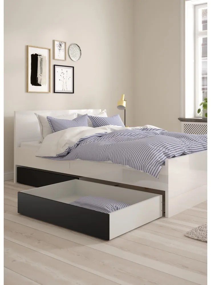 Sertare sub pat negre 2 buc. 90x190/140x190 cm Naia – Tvilum