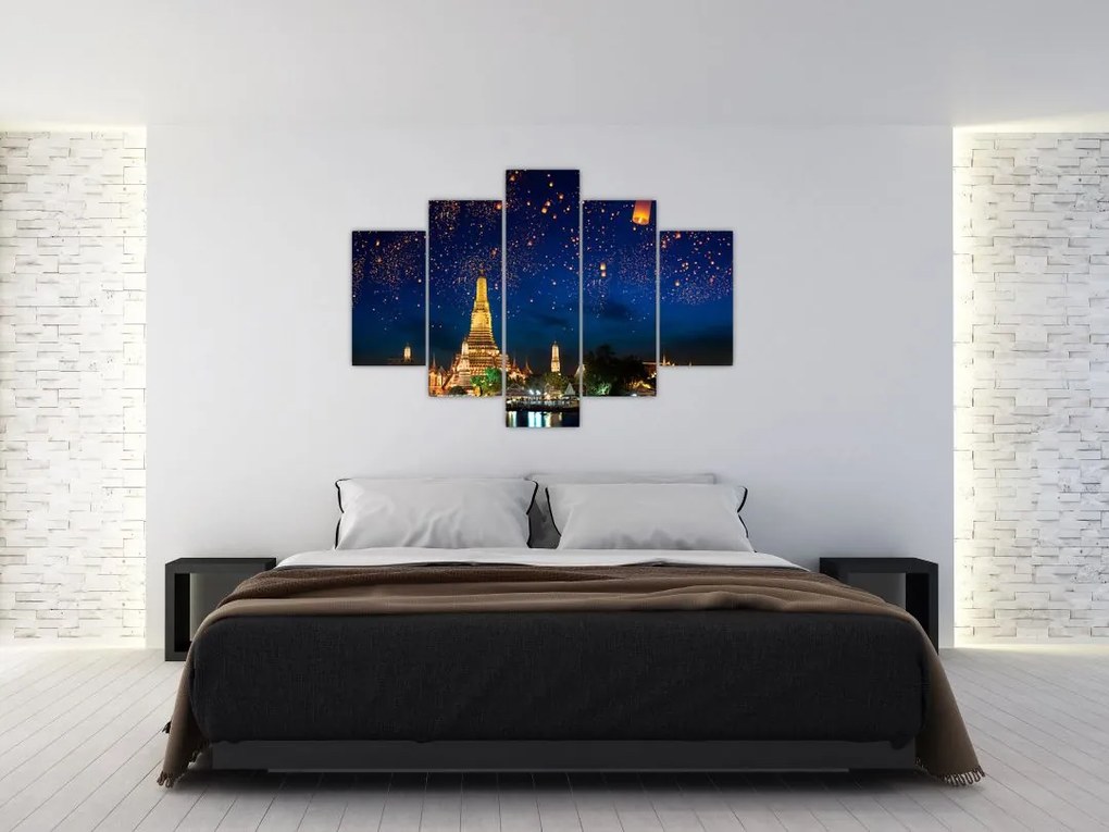 Tablou - Lampioane norocului, Bangkok (150x105 cm)