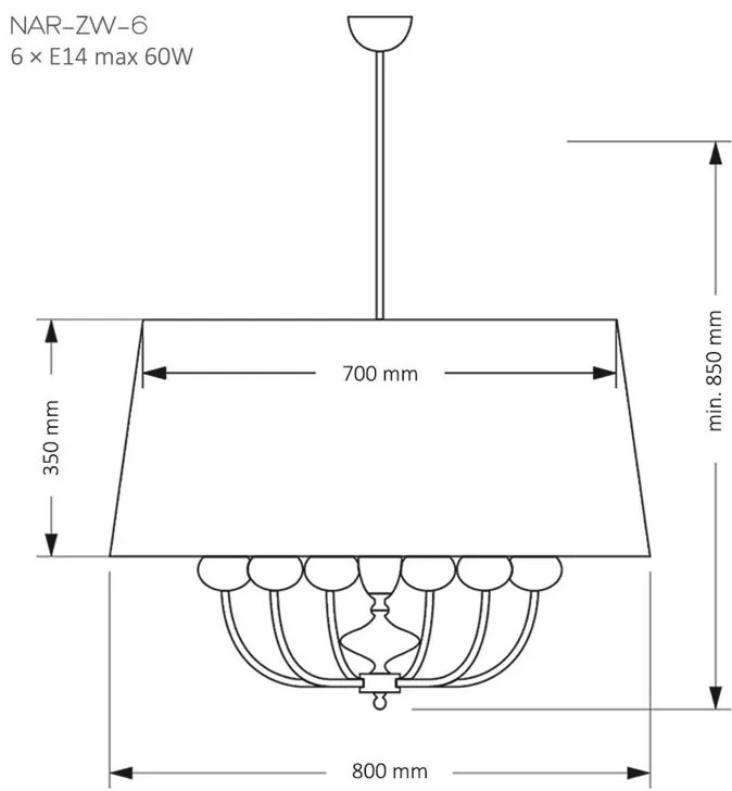 Lustra eleganta design modern realizata manual Narni, 6L