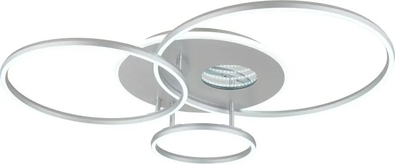 Lustra LED aplicata design circular INVERTINA argintie