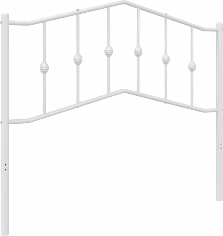 vidaXL Tăblie de pat de schimb metalică, alb, 107 cm