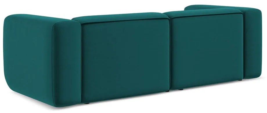 Canapea turcoaz cu tapițerie din catifea 228 cm Ekahi – Makamii