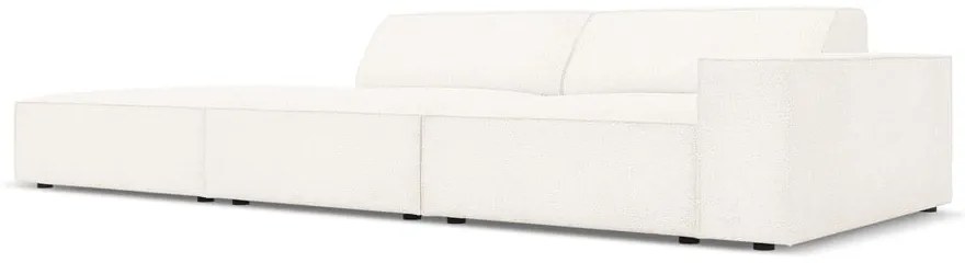 Colțar bej cu tapițerie bouclé (pe partea stângă) Jodie – Micadoni Home