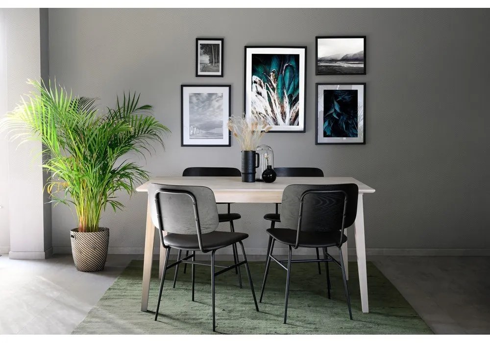 Masă de dining din stejar lăcuit Rowico Filippa, 140 x 90 cm, mat