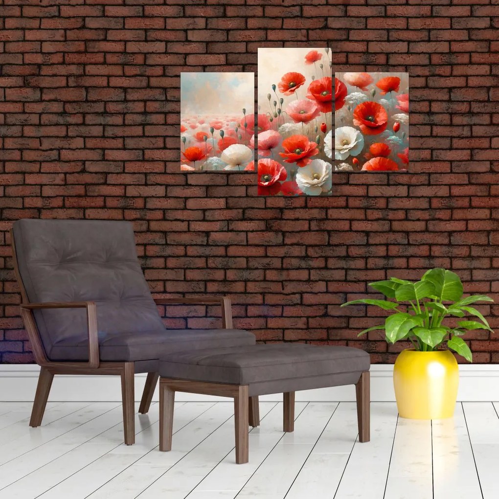 Tablou - Pictură cu maci (90x60 cm)