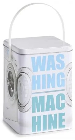 Cutie pentru depozitare detergent, din metal, Washing Machine Multicolor, L15xl15xH21 cm