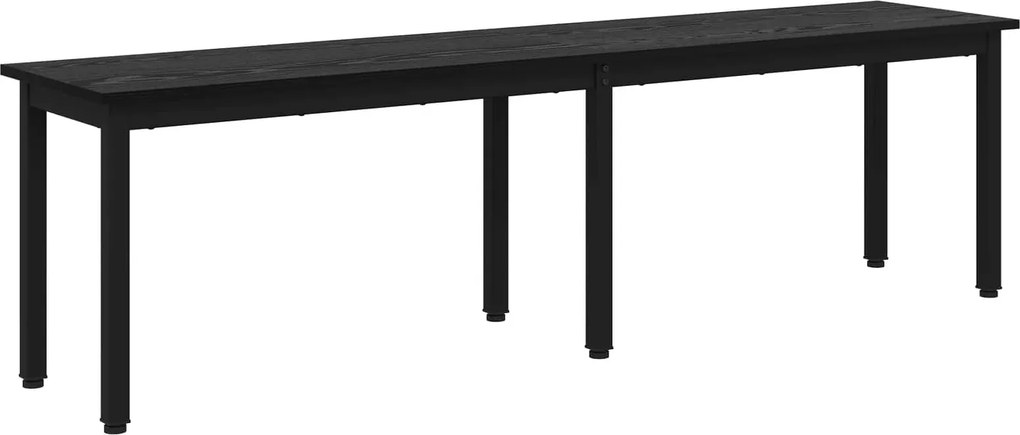 vidaXL bancă Stejar Negru 160 x 35 x 45 cm Lemn compozit