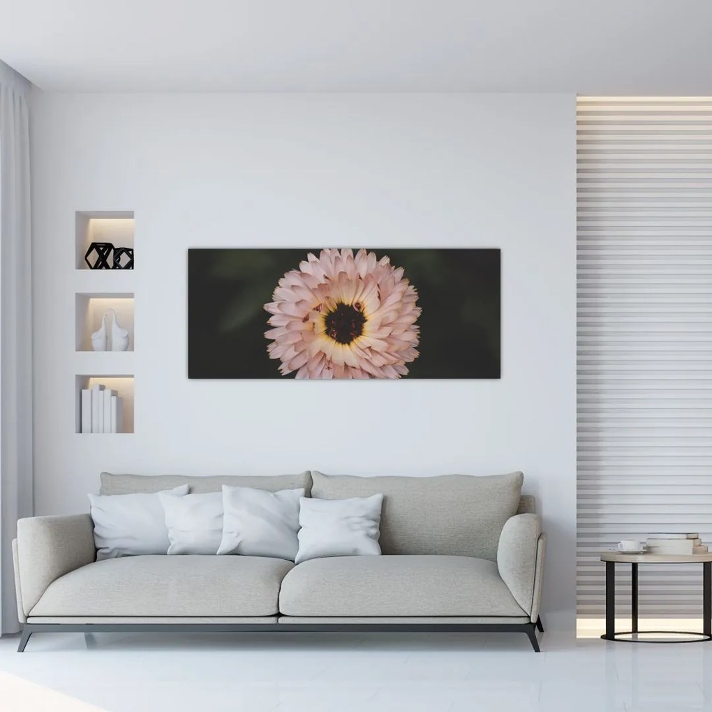 Tablou cu floare portocalie (120x50 cm)