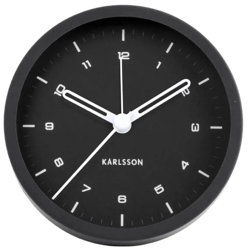 Ceas cu alarmă Karlsson Tinge, ø 9 cm, negru
