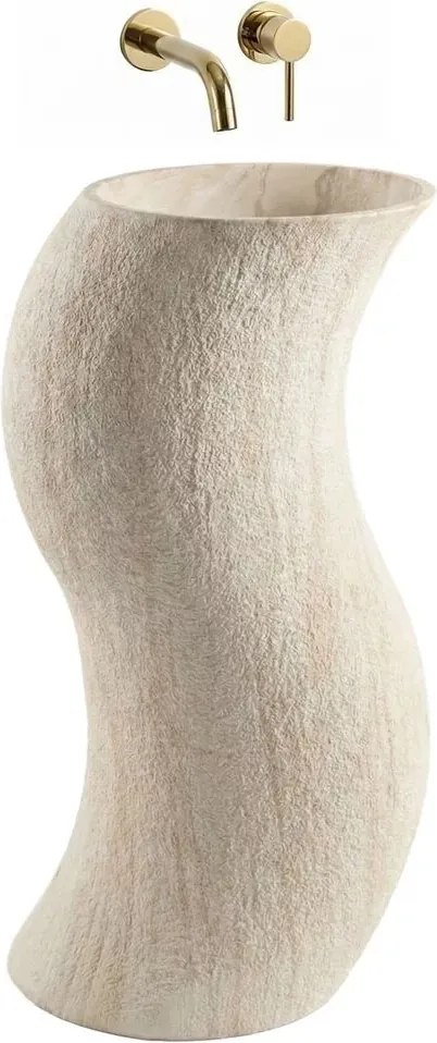 Lavoar compozit freestanding Rea Melody 49 cm bej mat
