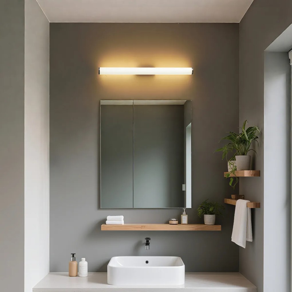 Lampă de perete retro Gunmetal 80,4 cm incl. LED IP44 - Coco