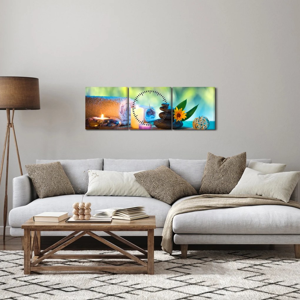 Tablou - Relaxare (cu ceas) (90x30 cm)