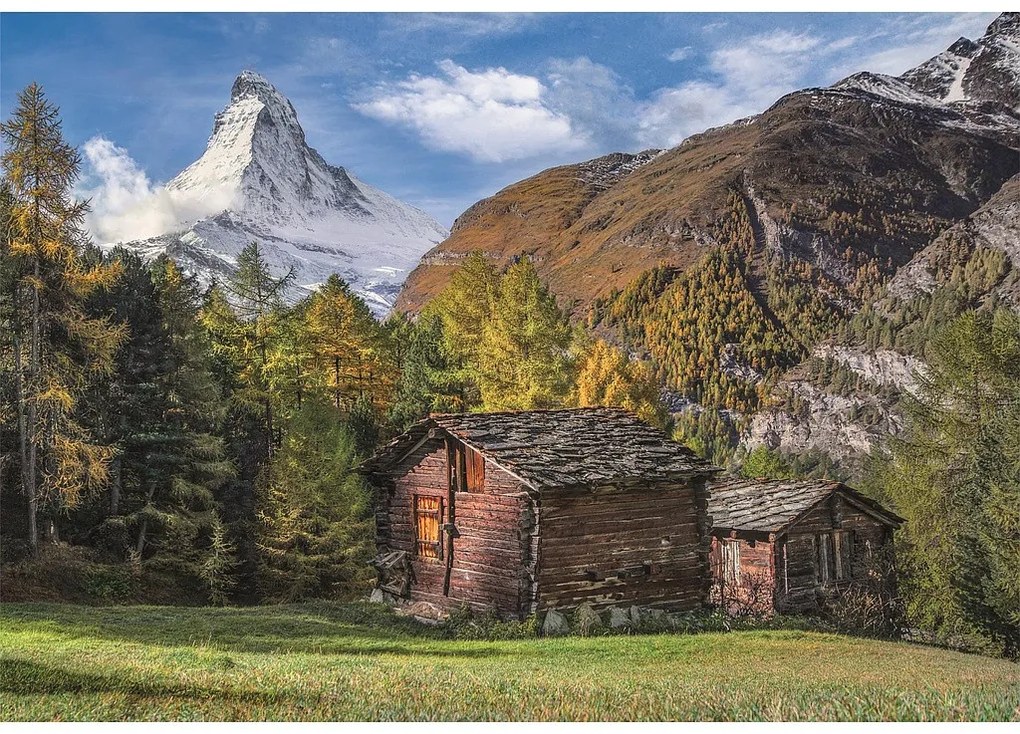Colorat Charming Matterhorn Puzzle Compact 500 de piese Clementoni Peisaj montan