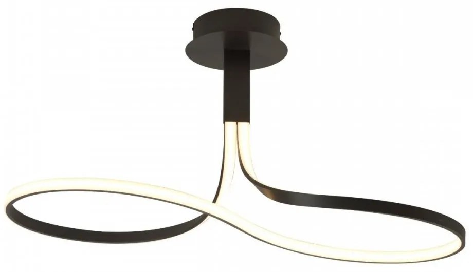 Lustra LED dimabila design modern NUR maro oxid