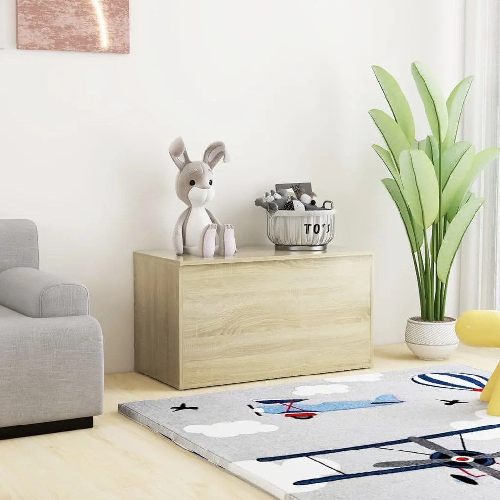 Cufar de depozitare, stejar sonoma, 84x42x46 cm, lemn compozit