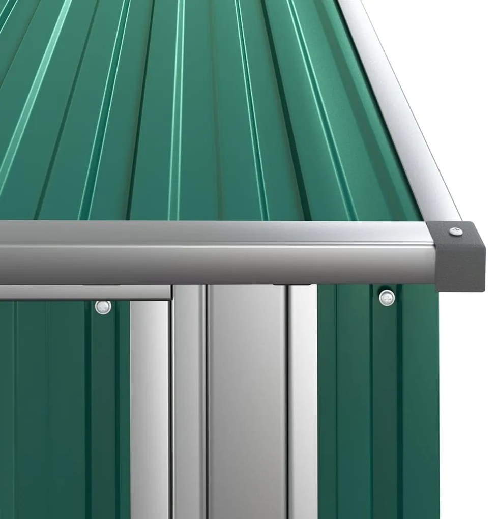Sopron de gradina, verde, 118,5x97x209,5 cm, otel zincat Verde