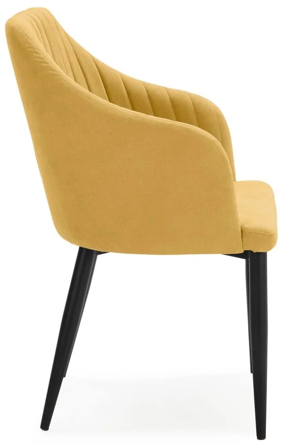 Set de scaune de sufragerie galben 2 buc. tapițat Nadi – Marckeric