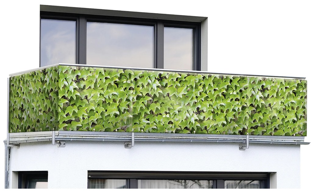 Husa de balcon cu model iedera, 5 m x 85 cm