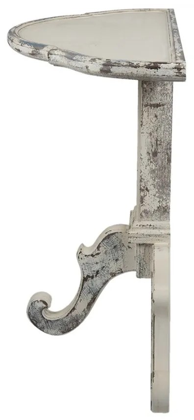 Consola alba, din lemn, aspect vintage, Amboise