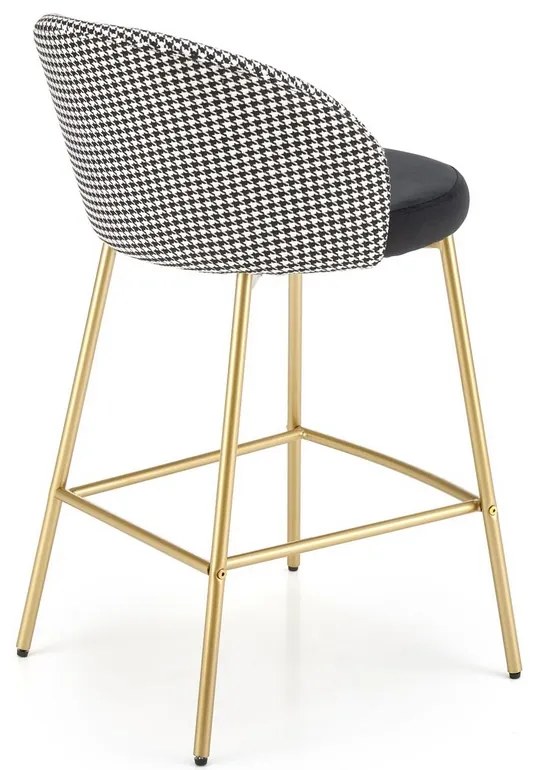 Scaun de bar Bertold, negru
