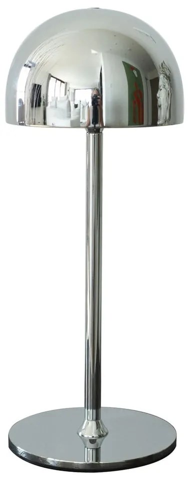 Veioză argintie LED cu control prin telecomandă cu abajur din metal (înălțime 30 cm) Tim – Sirius