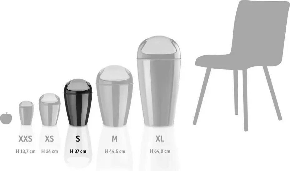 Koziol Coș de gunoi pentru cosmetice DEL S, 5 l,gri