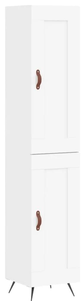 3200425 vidaXL Dulap înalt, alb, 34,5x34x180 cm, lemn prelucrat