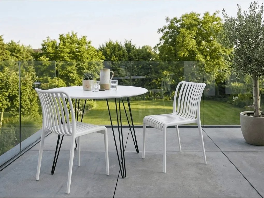 OFERTA Scaun din plastic TREGO, alb II. calitate