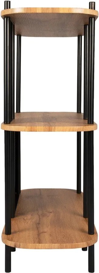 Etajeră din oțel Leitmotiv Sole, 80 x 83,5 cm, negru