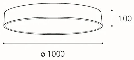 LED2 - Lampă plafon LED dimabilă MONO LED/153W/230V 3000K/4000K albă