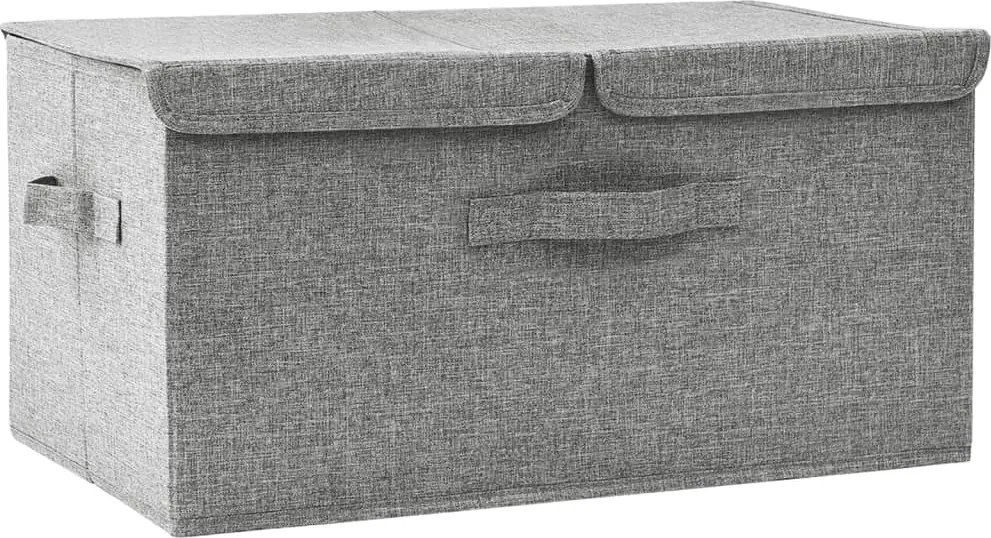 vidaXL Cutie de depozitare, gri, 50x30x25 cm, material textil
