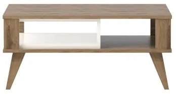 Măsuță de cafea IONIS 40x90 cm maro/albă