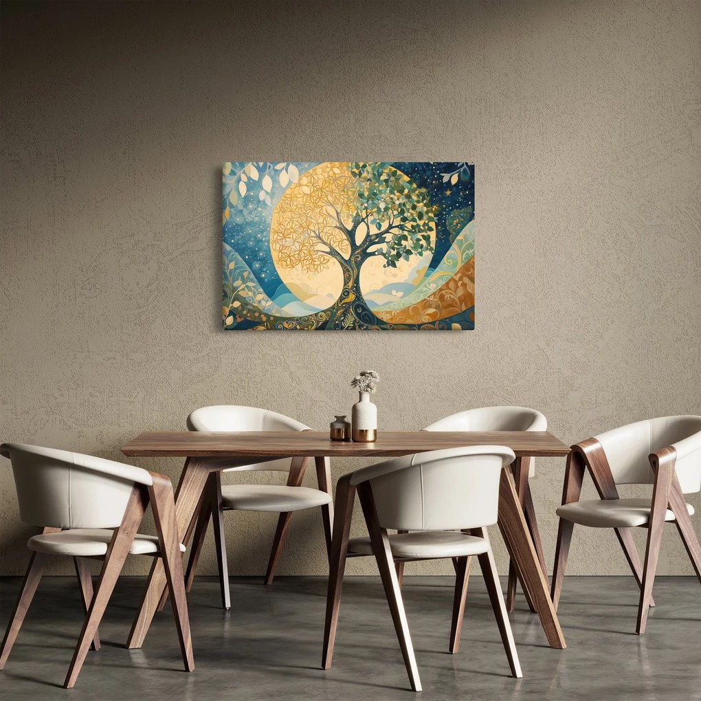 Tablou – Arborele vieții în lună (90x60 cm)