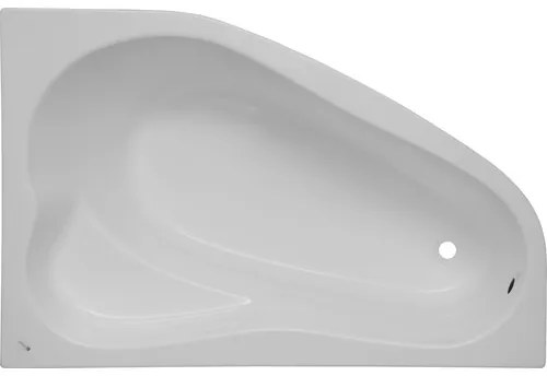 Cadă de baie asimetrică pe colţ Belform Mistika 100x150x44 cm colț stânga acril alb 27CB0022