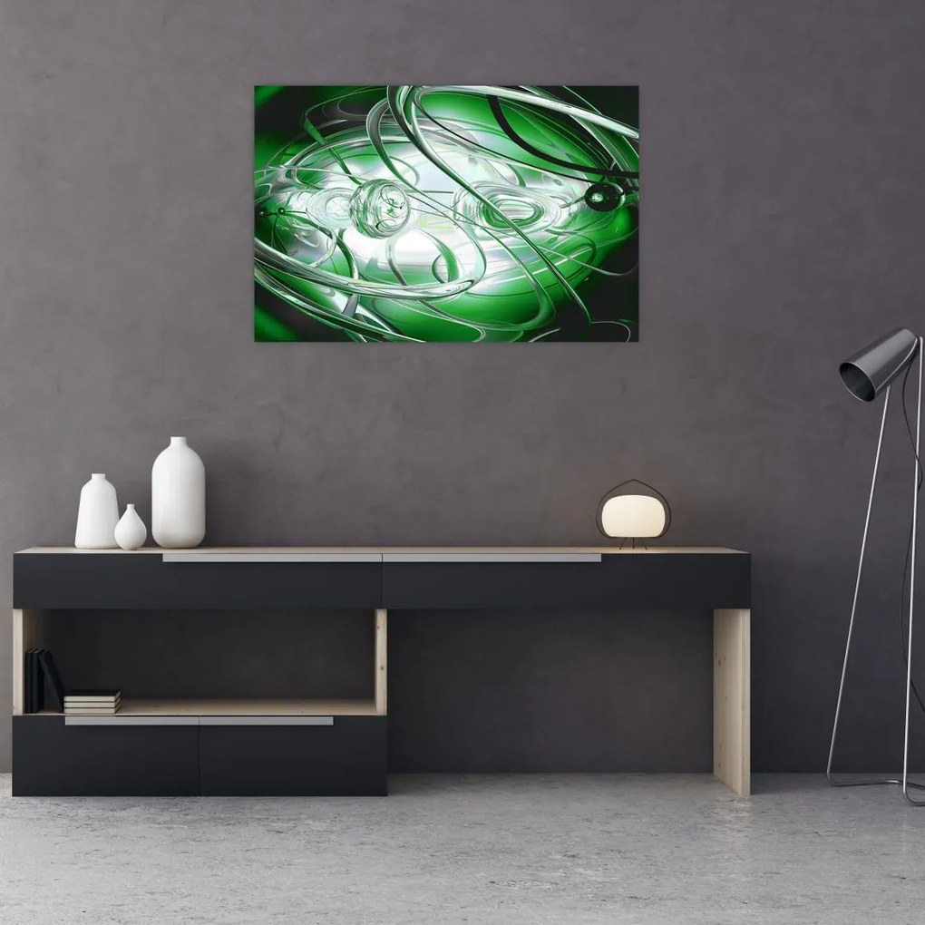 Tabloul abstract verde (90x60 cm)