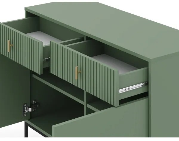 Comodă SUE verde/neagră