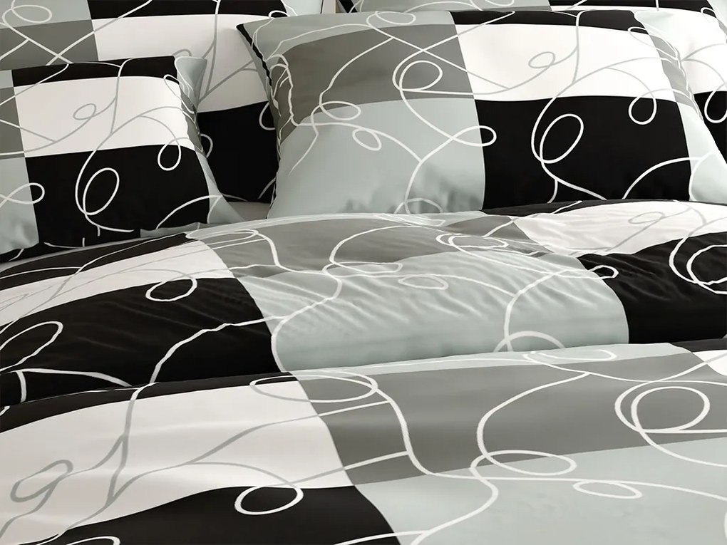 Lenjerie de pat din bumbac KASPARO BLEND gri Dimensiune lenjerie de pat: 70 x 90 cm | 140 x 200 cm