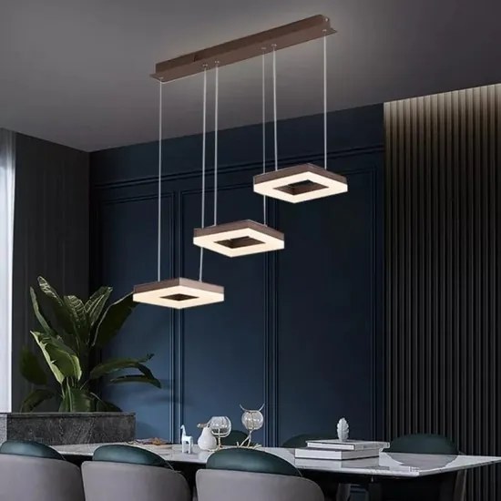Lustra LED Cu Telecomanda, Elit's EsnF205-3, 96w