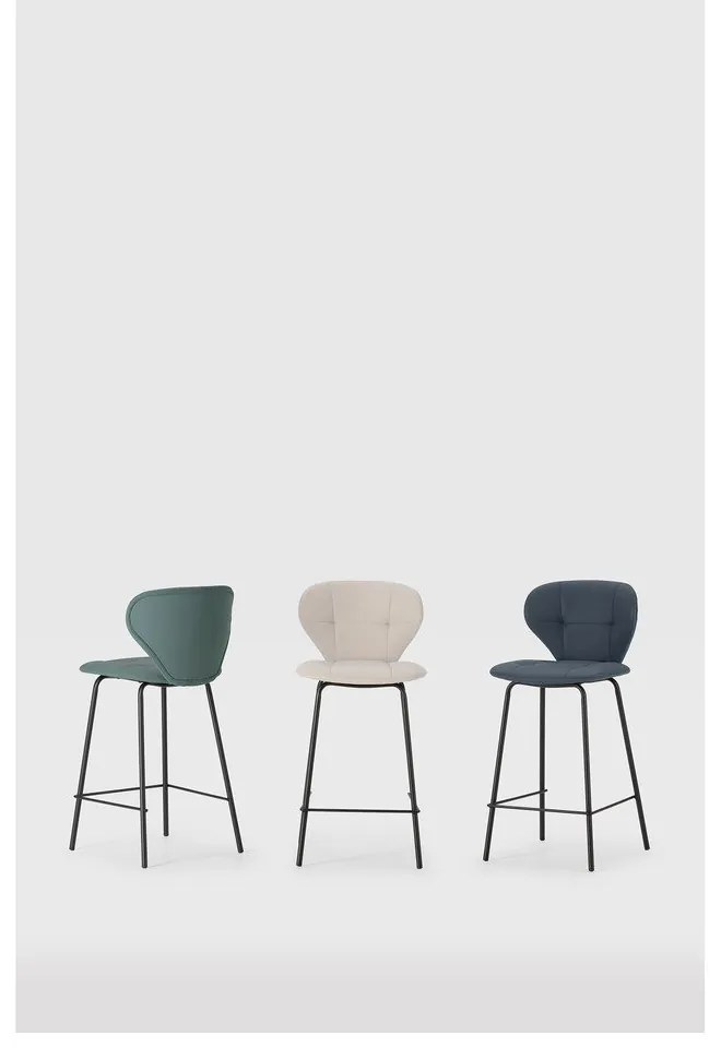 Scaune de bar gri-închis 2 buc. (înălțime șezut 67 cm) Maura – Marckeric