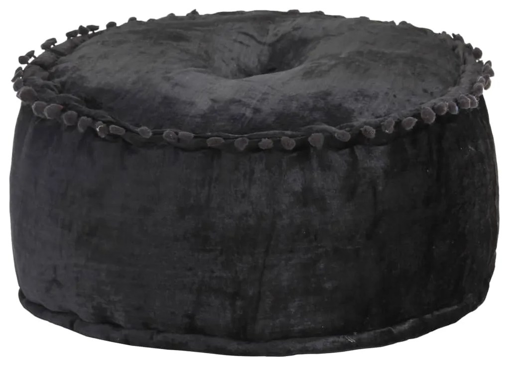 vidaXL Fotoliu puf rotund, antracit, 40 x 20 cm, catifea
