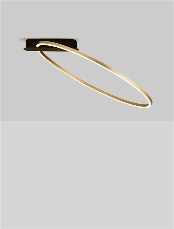 Lustra LED aplicata design modern minimalist KIKLOS auriu/negru