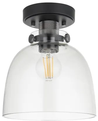 Plafonieră Endon 99106 URBAN 1xE27/10W/230V negru/transparent