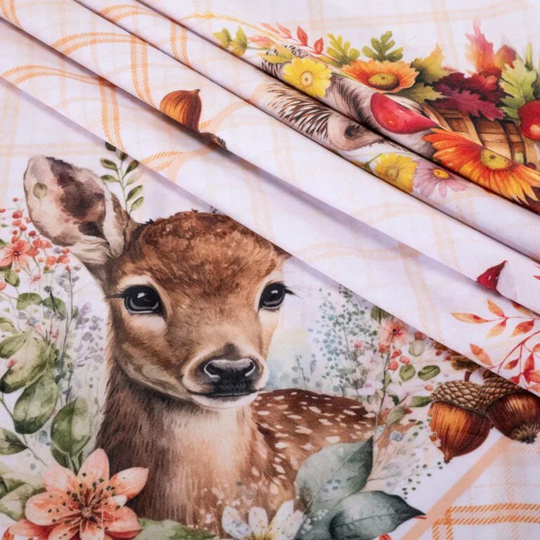 Fată de masă centrală ANIMALE DE PĂDURE 85 x 85 cm