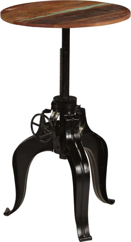 vidaXL Masă de bar, 60 x (76-110) cm, lemn masiv reciclat