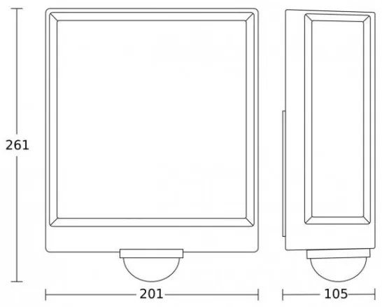 Aplică LED de exterior cu senzor Steinel 085247 L40SC LED/12,9W/230V