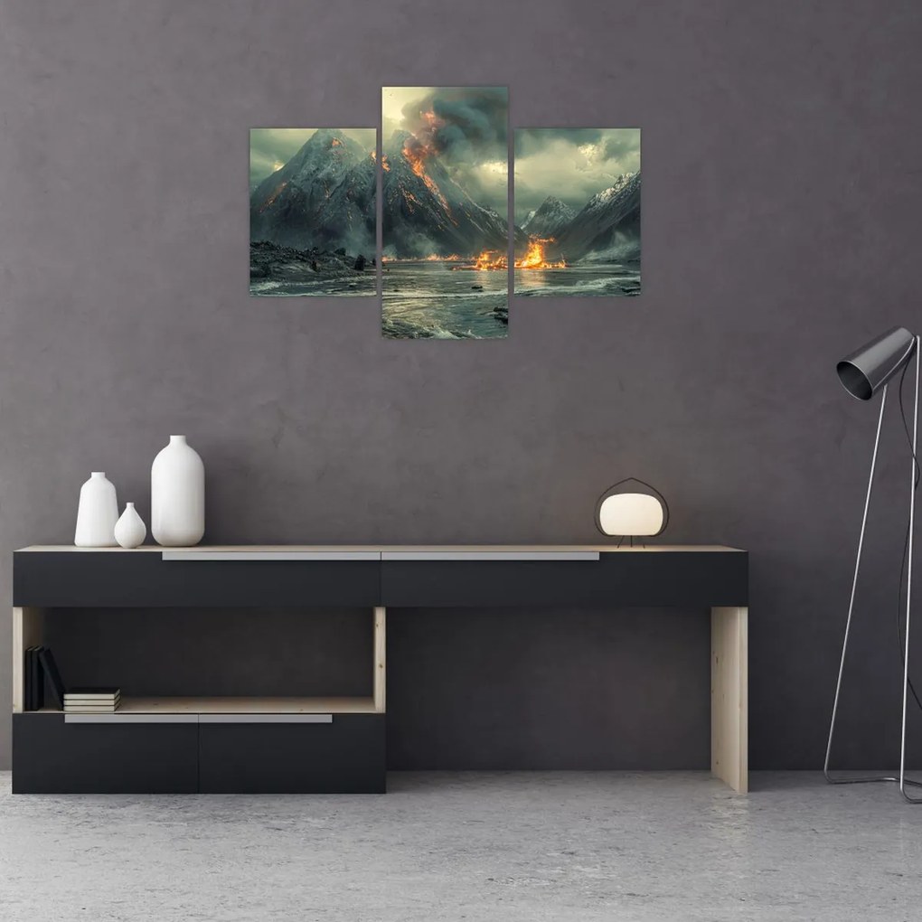 Tablou - Erupție vulcanică (90x60 cm)