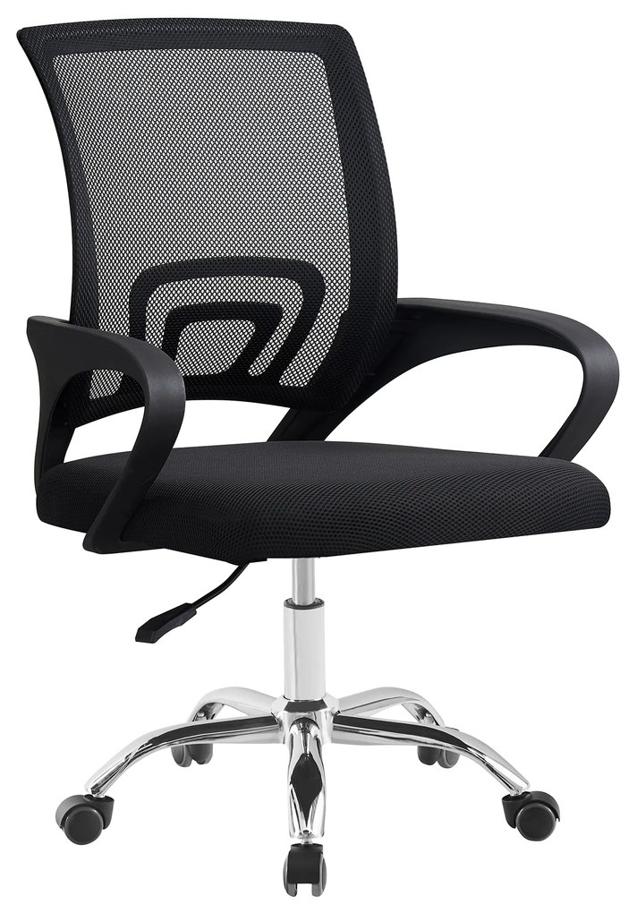 Scaun de birou, negru/ negru, DEX 4 NEW